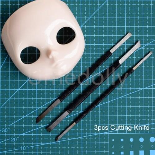 3PCS BJD Blyth Doll Change Makeup Knife Tools Doll Accessories Carve Mouth Open eyes Cutting Tool Set DIY