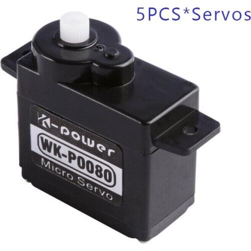 5PCS K-power P0080 8G 1.5kg/0.1S High Speed Coreless Motpr servo Mini/micro Analog servo for RC Airplane and Helicopter