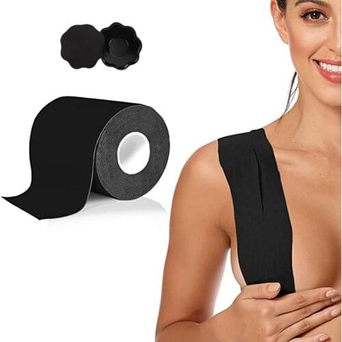 Seamless Boob Tape Push Up Bra Bust Lifting Invisible Strapless Bra Instant Sticky Waterproof Magic Silicone Adhesive For Women