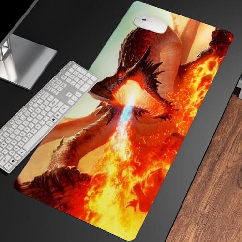 Large Gaming Cute Cool Anime Dragon Mouse Pad Mat Gamer XXL Computer Mousepad Game Non-slip Rubber Desk Mats Play Pad for Csgo