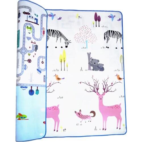Baby Crawling Pad Baby Play Mat Waterproof Childrens Carpet Cartoon Double-sided Soft Kids Rug Educational Games Mats