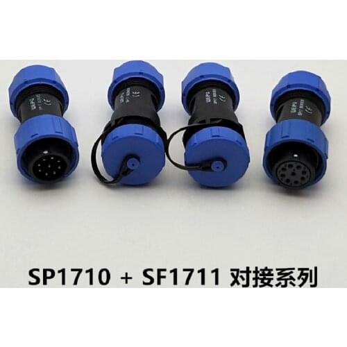 Docking aviation plug and socket SP1710 + SP1711 2-10 core Waterproof rating: IP68