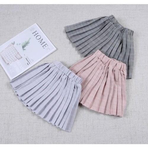 2020 new wholesale girls plaid draped skirt autumn fashion girls skirt 2-7t F685