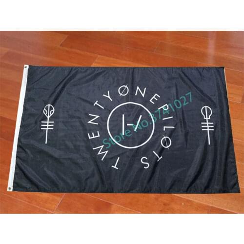 Twenty one pilots Clique Circle Flag with 100% polyester digital print banner flag 3x5ft