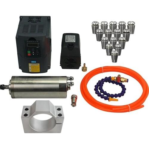 HOT SELL ! 2.2KW Spindle CNC Router Motor ER20 2200W Inverter VFD 80mm Spindle clamp
