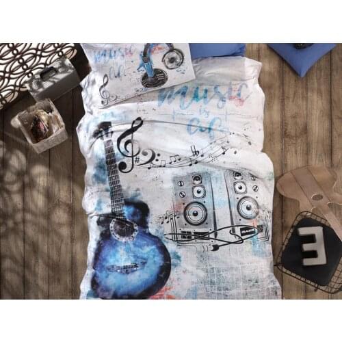 Cottonbox Young Guitar One Personality Duvet cover set Blue