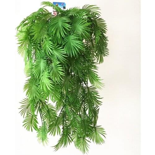 Artificial Plant Vine Wall Hanging Vine Leaf Branch Turtle Leaf Iron Fan Leaf Green Plant Family Wedding DIY Decoration Autumn