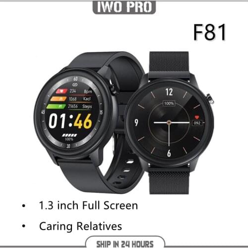IWO PRO F81 Men Business Smart Watch Body Temperature IP68 Waterproof Pressure Heart Rate Fitness Tracker Sports Smartwatch