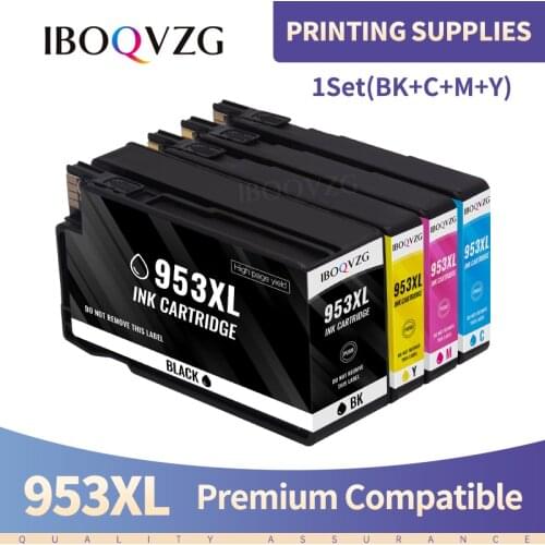 IBOQVZG 953XL Ink Cartridge Compatible For HP 953 for hp953 XL Black CMYK for HP Printer OfficeJet Pro 7720 7730 7740 8210 8218