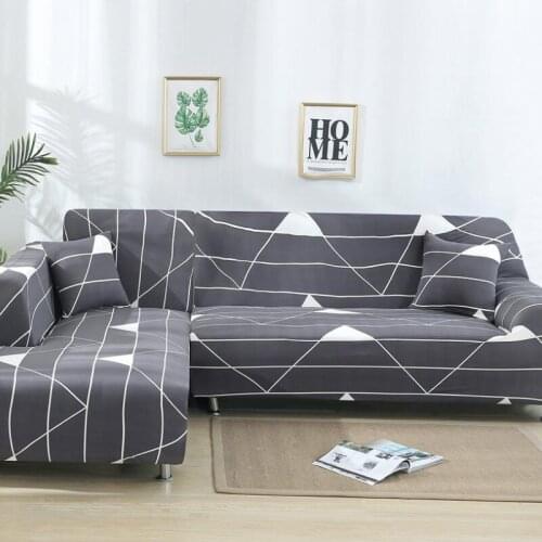 Plaid graphic Stretch Sofa Cover Slipcovers Elastic All-inclusive Couch Case for Different Shape Sofa L-Style Sofa Case CZ67