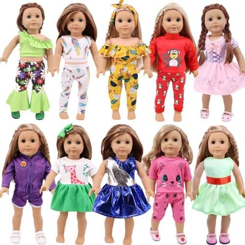 Colorful And Fashionable Dress And Clothes 10 Styles Fit 18 Inch Doll And 43 CM Doll Baby