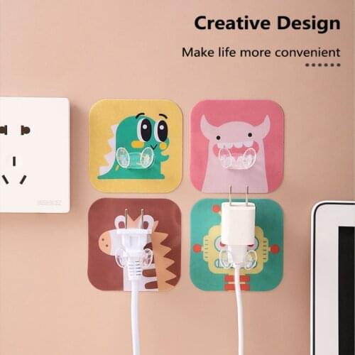 Kitchen Bathroom Accessories Wall Storage Hook Power Plug Socket Holder Wall Adhesive Hooks Plug Hook Cocina Home Tools