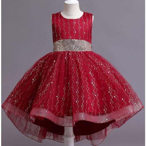 4-14yrs teens Summer lace princess dress for girl elegant birthday party dress girl dress Baby girls clothes