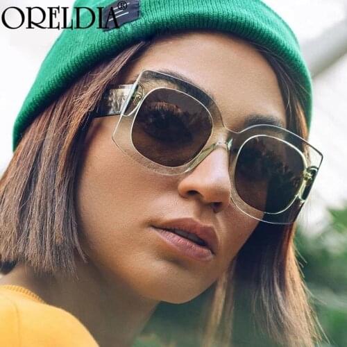 Fashion Big Frame Square Sunglasses 2021 Women Oversized Retro Sun Shades Glasses Flat Glasses Lady Brand Designer Eyewear UV400