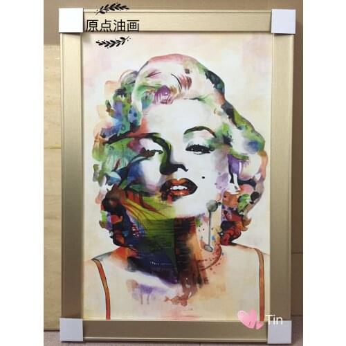 Monroe Colorful Watercolor New Graffiti Street Wall Art Abstract Modern Women Portrait Canvas Oil Painting For Living Room