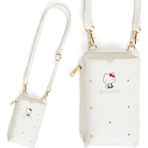 New Fashion KT Girls Kids White PU Coin Purse Kids Messenger Bags For Children Gifts