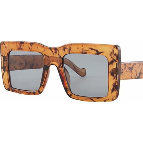 New Fashion Square Luxury Sunglasses Women 2021 Brand Designer Retro Sun Glasses Vintage Big Shade Lunette De Soleil Femme UV400