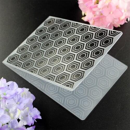 Hexagon Plastic Embossing Folders for DIY Scrapbooking Paper Craft/Card Making Decoration Supplies Y020