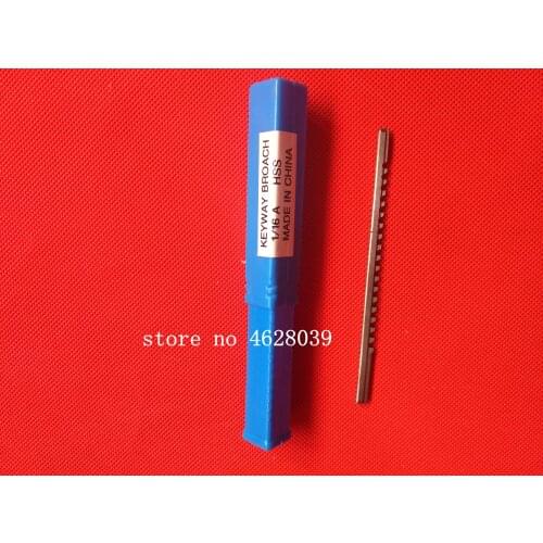 Keyway Broach 1/16" Inch A Push Type High Speed Steel HSS Cutting Tool for CNC Broaching Machine Metalworking GOOD