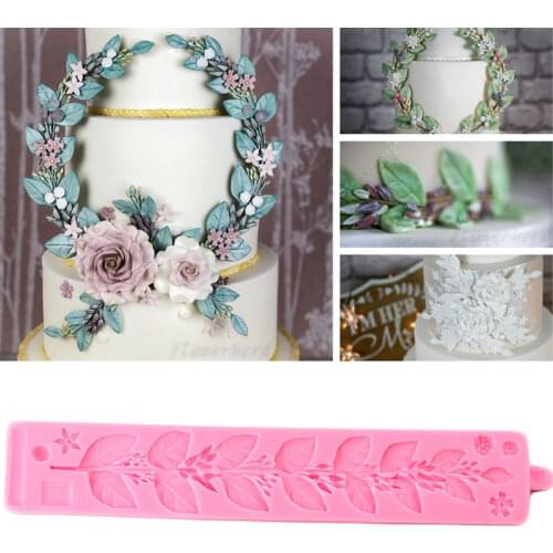 Sugarcraft Flower Leaves Rattan Silicone Mold Fondant Molds Cake Decorating Tools Candy Polymer Clay Chocolate Gumpaste Moulds