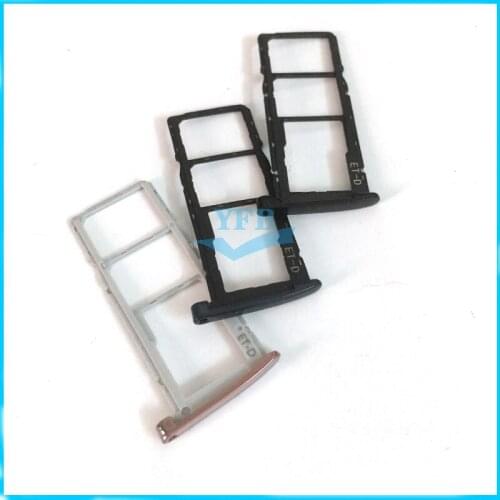 Sim Tray For Motorola Moto G6 Plus Single Dual Sim Card Tray Slot Holder Reader Adapter Spare Parts