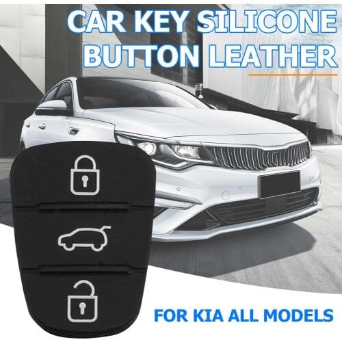 Replacement 3 Buttons Rubber Pad with Letter for Hyundai Kia Rio Ceed Flip Remote Car Key Shell 45*28*1mm