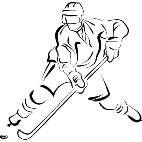 Fashion Hockey Car Stickers Vinyl Decal 13.3*12.9CM