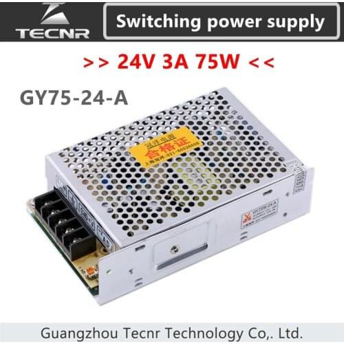TECNR 24V 75W 3A switching power supply for cnc laser engraving machine GY75-24-A