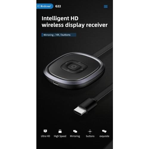 TV Stick Mirascreen G22 4K 5G Miracast Wireless DLNA AirPlay Wifi Display TV Dongle Receiver for Chromecast IOS Android windows