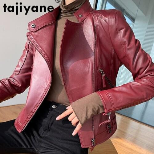 Spring Real Winter Genuine Leather Jacket Women Clothes 2021 Moto Biker Fit 100% Sheepskin Coat Korean Elegant Female Coats 301