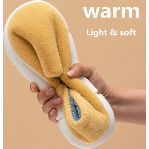 Winter Slippers Women Fluffy Indoor Heel Wrap Men Platform Shoes Eva Casual Home Flat Footwearthick Sole Sapatos Femininos