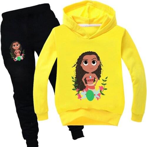 Winter Clothes for Girls Hoodies+long Pants Outfits Kids Boys Kawaii Children Clothing Set Christmas Moana Boutique