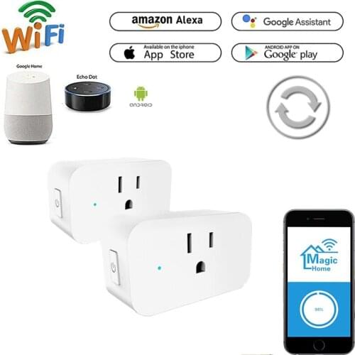 1/2/3/4 WIFI Smart Plug 16A US WiFi Socket With Timing APP Control Compatible Alexa Google Home Amazon Intelligent Voice Control