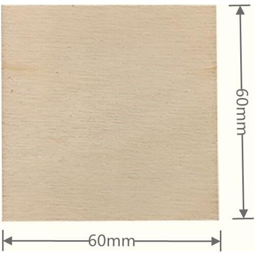 10pcs 60mm Wooden Slices Square Blank Name Tags Unfinished Wood Cutout DIY Projects Card Making