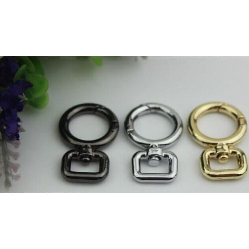 10pcs/ lot Bag hardware accessories hook 1.2 cm inner diameter 5 points open spring coil connection buckle Open ring