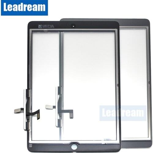 50PCS Free DHL For ipad 5 2017 Air 2017 A1822 A1823 Touch Screen Digitizer Panel no Home Button Adhesive