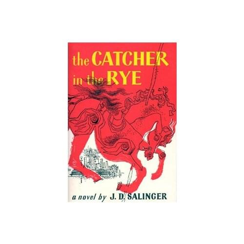 Catcher In The Rye Book Cover Locket Necklace keyring silver & Bronze tone B0975