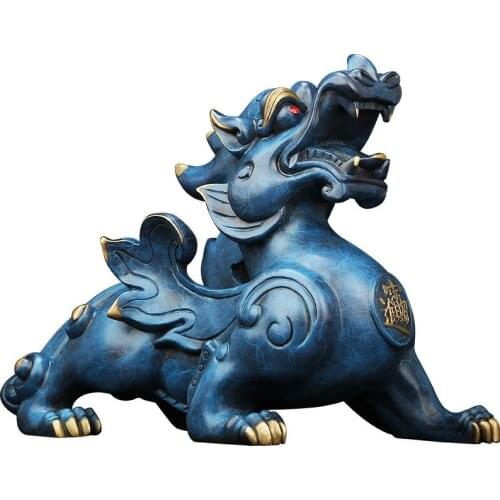 Colorful copper Pi xiu statue placed pieces of feng Shui home decoration decoration hotel office family decoration accessories