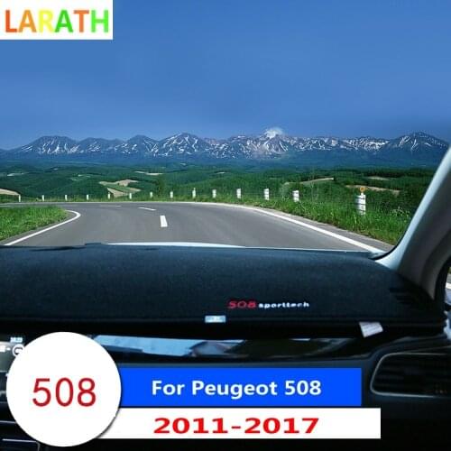 For Peugeot 508 2011-2017 Car dashboard covers mat all the years Left hand drive dashmat pad dash cover auto accessories