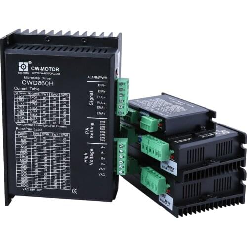 Stepper motor driver CWD860H, microstepping Driver CWD860H Nema 34 stepper motor drive 0-7.2A 60-110vDC / 40-80vAC