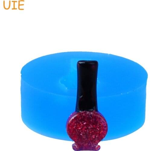 FYL255U Nail Polish Bottle Silicone Mold Fondant Sugarcraft Polymer Clay Gum Paste Icing Candy Flexible Molds