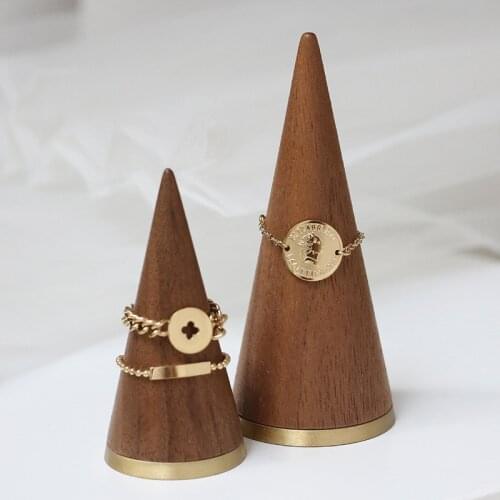 Stainless Steel Geometric Gothic Chain Rings For Women Plated Gold Anillos Mujer Accessories Adjustable Ring 2021 Trend Jewelry