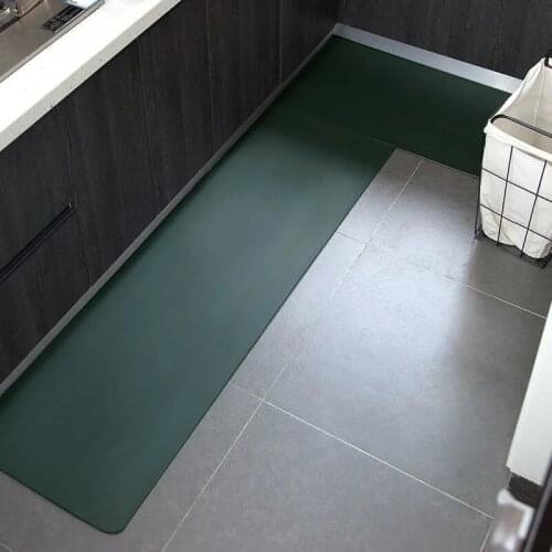 PVC New Material Bathroom Entrance Door Mat Washable Non-slip Kitchen Floor Mat Bedside Bedroom Kitchen Area Rugs Modern Carpet