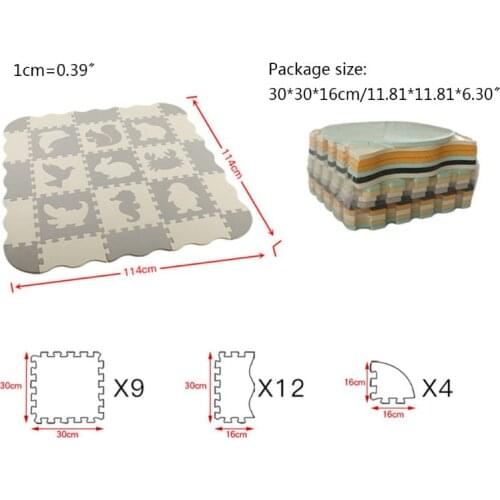 25 Pcs Baby Play Mat Toddler Kid Indoor Soft Interlocking EVA Foam Floor Playmat D0AF
