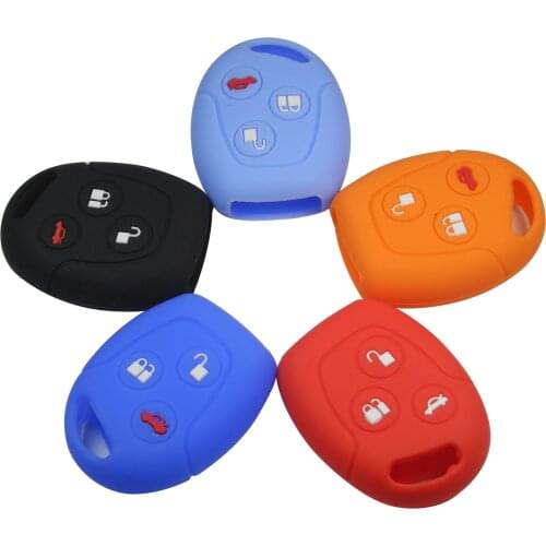 Kutery 10pcs/lot 3 Buttons Silicone Rubber Key Cover Case Shell Protector For Ford Mondeo Focus Fusion Fiesta Galaxy