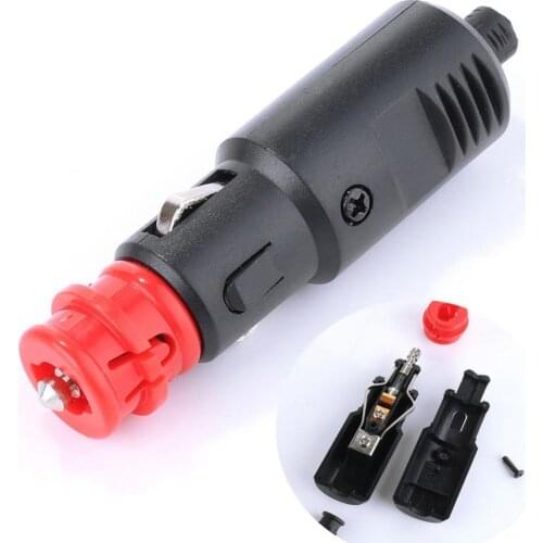 50% Hot Sales 12V-24V Car Cigaretted Lighter Power Connection Cigaret Socket Adaptor Male Plug