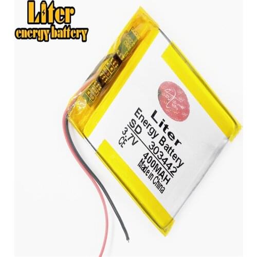 Liter energy battery 303442 3.7V 400MAH lithium polymer battery MP3 MP4 wireless headset speakers recorder