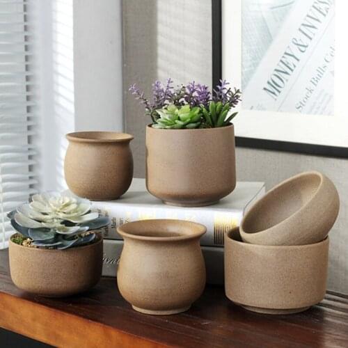 Minimalist ceramic flower pot for decoration succulent flower pot home garden decor accessories office living room bonsai gift
