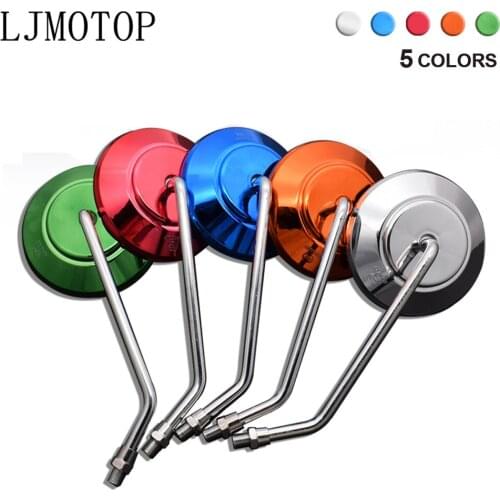 Motorcycle Rear View Mirror Electrombile Back Side Mirrors 8 10mm For Kawasaki KLZ1000 Versys Z400 W800 Cafe KX65 KX85 KX125