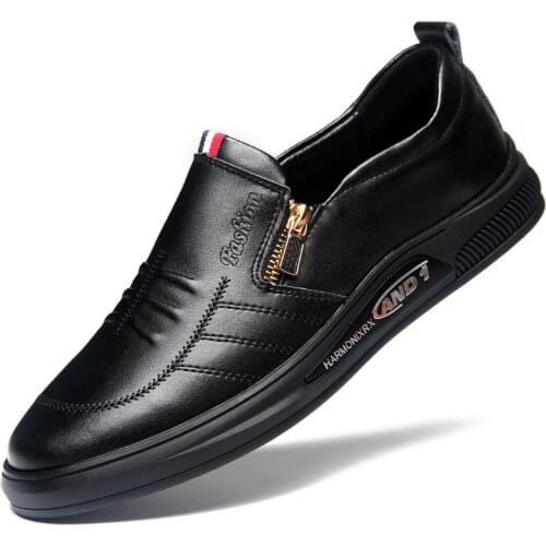 New Men Dress Shoes Fashion Oxford Business Men Shoes Pu Leather High Quality Soft Casual Breathable Mens Flats Slip-On Shoes